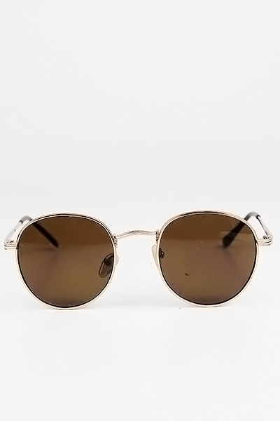 See You Sunday Sunglasses - Gold/Brown - Haute & Rebellious