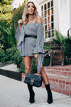 Gingham Off Shoulder Dress