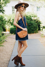 Salma Suede Fringe Bootie - Brown - Haute & Rebellious