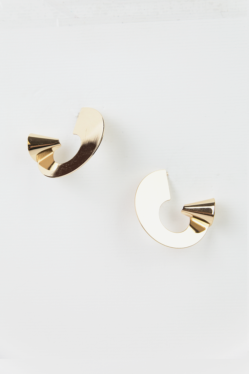 Spiral Gold Plated Earrings - Haute & Rebellious