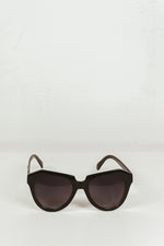 Square Plastic Frame Sunglasses - Black