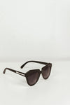 Square Plastic Frame Sunglasses - Black