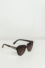 Square Plastic Frame Sunglasses - Black
