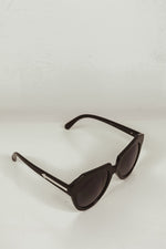Square Plastic Frame Sunglasses - Black