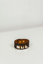 Crocodile Skin Gold Stud Bracelet