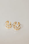 Dual Cutout Plated Rings - Gold