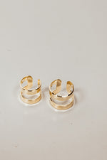 Dual Cutout Plated Rings - Gold