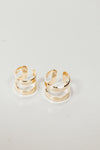 Dual Cutout Plated Rings - Gold