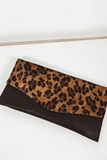 Leopard Fur Flap Clutch