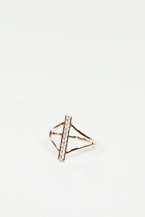 Petite Crystal Bar Ring