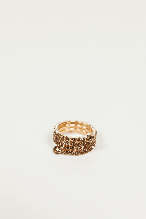 Spiral Wrap Diamond Ring - Yellow Gold