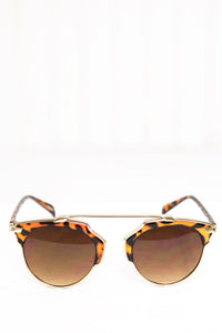 Alise Aviator Shades - Brown/Gold - Haute & Rebellious