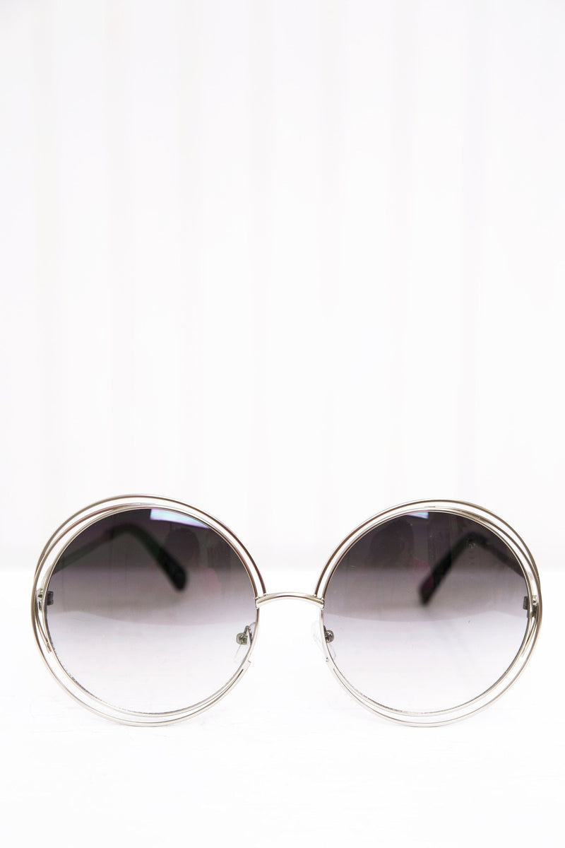 Disco Babe Round Shades - Silver/Blue - Haute & Rebellious