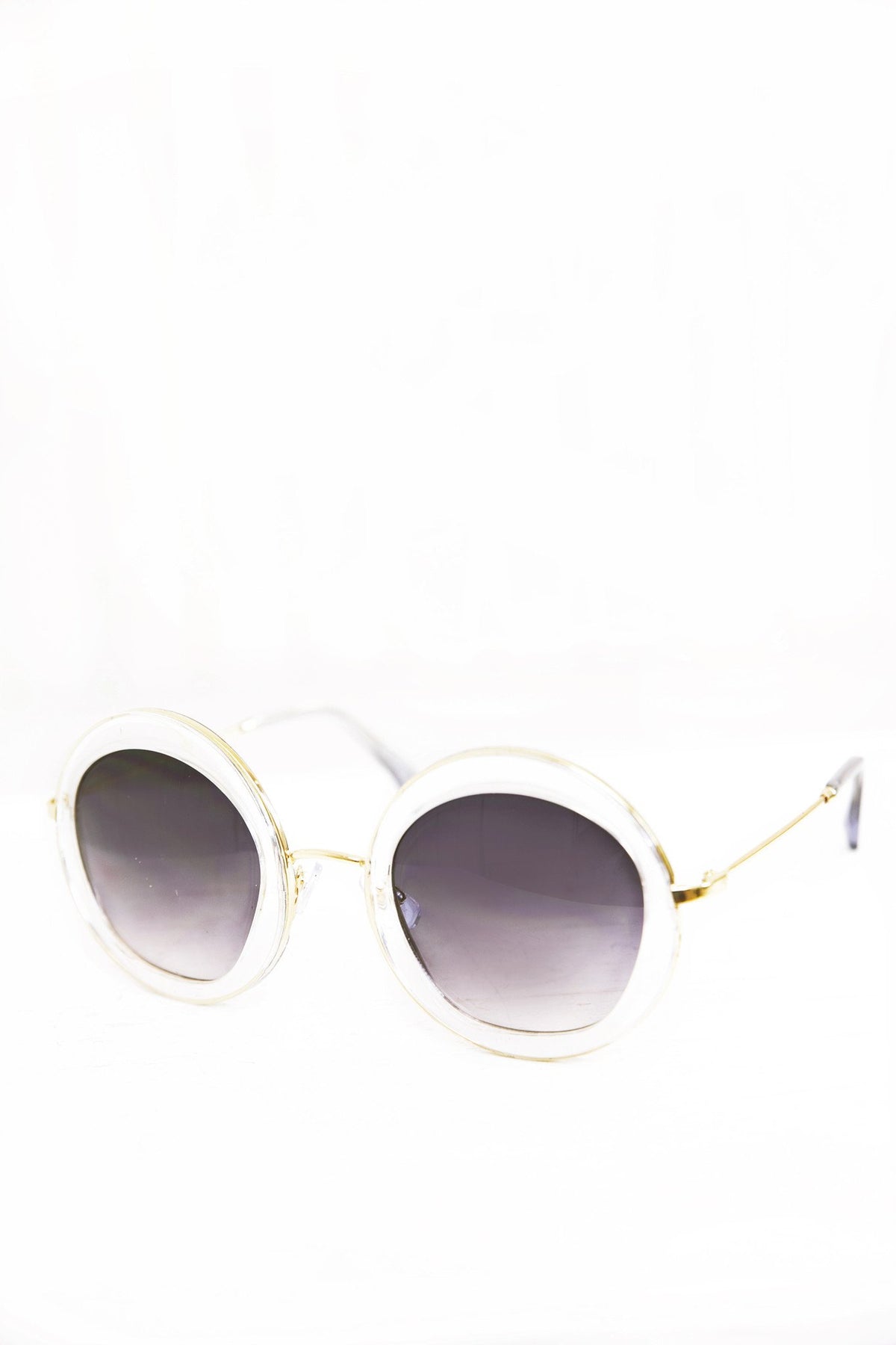 Gia Circle Shades - Clear/Gold - Haute & Rebellious