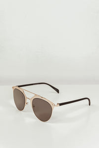 Skylar Reflective Sunglasses - Gold/Olive