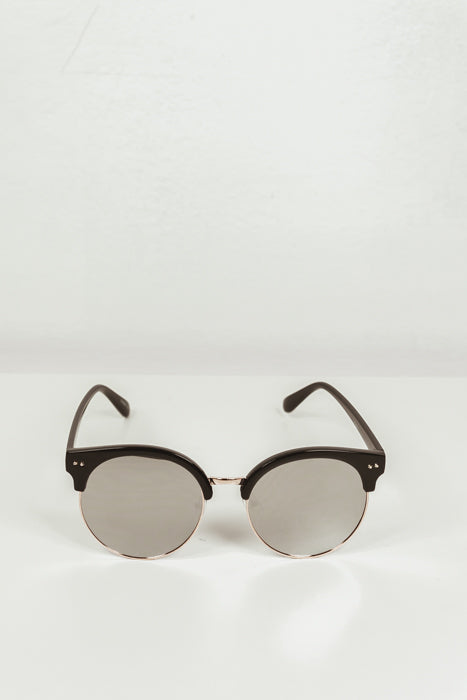 Road Ahead Reflective Sunglasses - Black/Silver