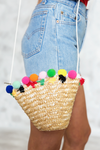 Straw Pom-Pom Small Bag - Haute & Rebellious