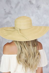 Large Floppy Brim Hat - Natural - Haute & Rebellious