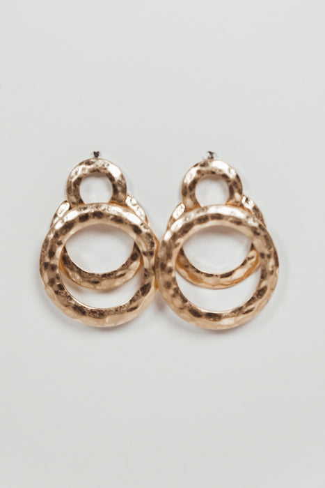 Gold Plated Overlapping Hoop Earring