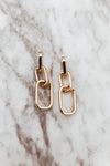 Solid Gold Chain Dangle Earring