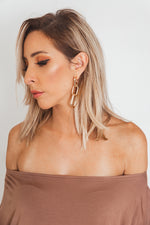 Solid Gold Chain Dangle Earring