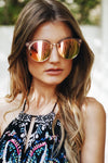 Road Ahead Reflective Sunglasses - Tan/Green - Haute & Rebellious