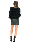 VELA SHAG FUR SWEATER - Black - Haute & Rebellious