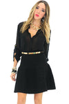 ISSA HIGH-WAISTED A-LINE SKIRT - Haute & Rebellious