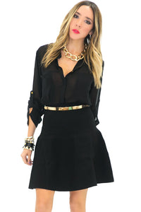 ISSA HIGH-WAISTED A-LINE SKIRT - Haute & Rebellious
