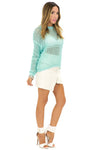 MOANNA CHUNK KNIT SWEATER - Mint - Haute & Rebellious