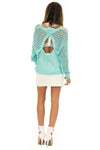 MOANNA CHUNK KNIT SWEATER - Mint - Haute & Rebellious