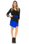 BLAIR COLORBLOCK ASYMMETRICAL SKIRT - Haute & Rebellious