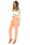 BECKET HOLED CROP SWEATER - White - Haute & Rebellious