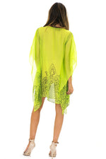 NIAMBI EMBELLISHED BEACH COVER UP TOP - Lime - Haute & Rebellious
