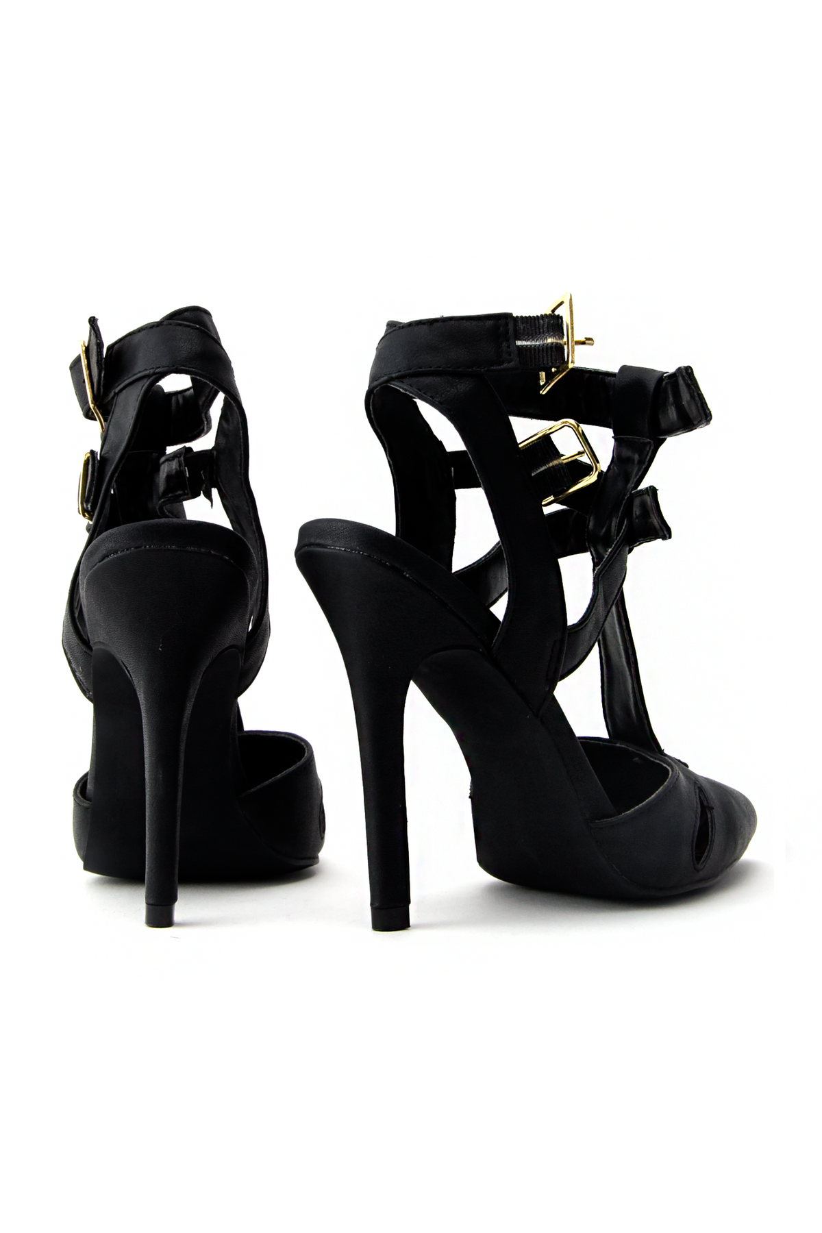 ALEXANDER MULTI STRAP PUMP - Black - Haute & Rebellious