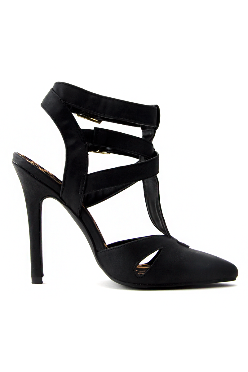 ALEXANDER MULTI STRAP PUMP - Black - Haute & Rebellious