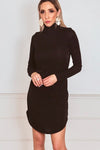 Long Sleeve Dress with Metallic Detailing