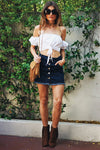 Delaney Denim Skirt - Haute & Rebellious