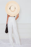 Linen Wide Leg Pant with Tie Waist