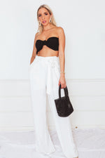 Linen Wide Leg Pant with Tie Waist