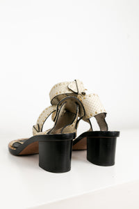 Isabel Marant Jaeryn Studded Snake-Effect Leather Sandal [Authentic]
