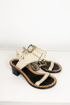 Isabel Marant Jaeryn Studded Snake-Effect Leather Sandal [Authentic]