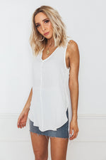 Sleeveless Chiffon Top - White