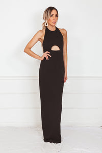 Halter Maxi Dress - Black