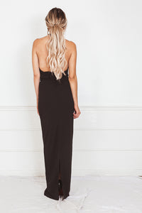 Halter Maxi Dress - Black