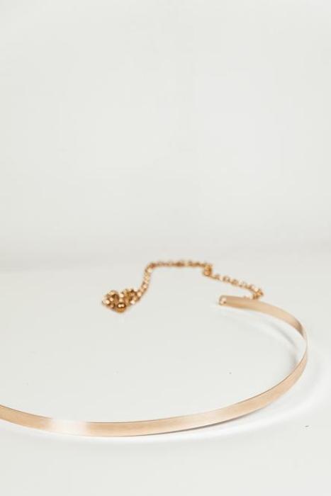 Narrow Gold Plated Cuff Belt