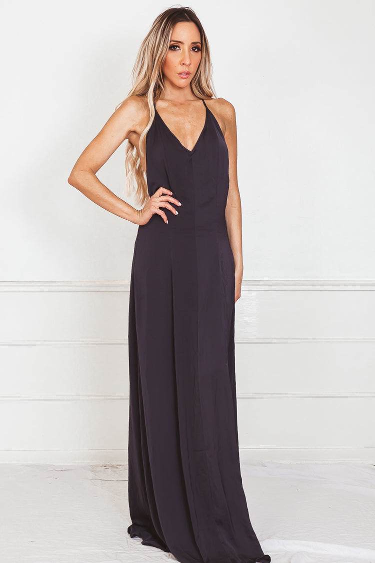 Elegant Maxi Dress - Navy