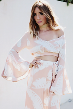 Palm Print Bell-Sleeve Top /// Only 1-M Left ///