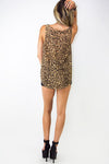 LEOPARD CHIFFON TOP WITH BACK CUTOUTS - Haute & Rebellious