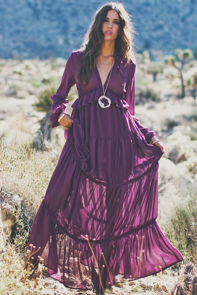 Estelle Tiered Ruffle Maxi Dress - Haute & Rebellious
